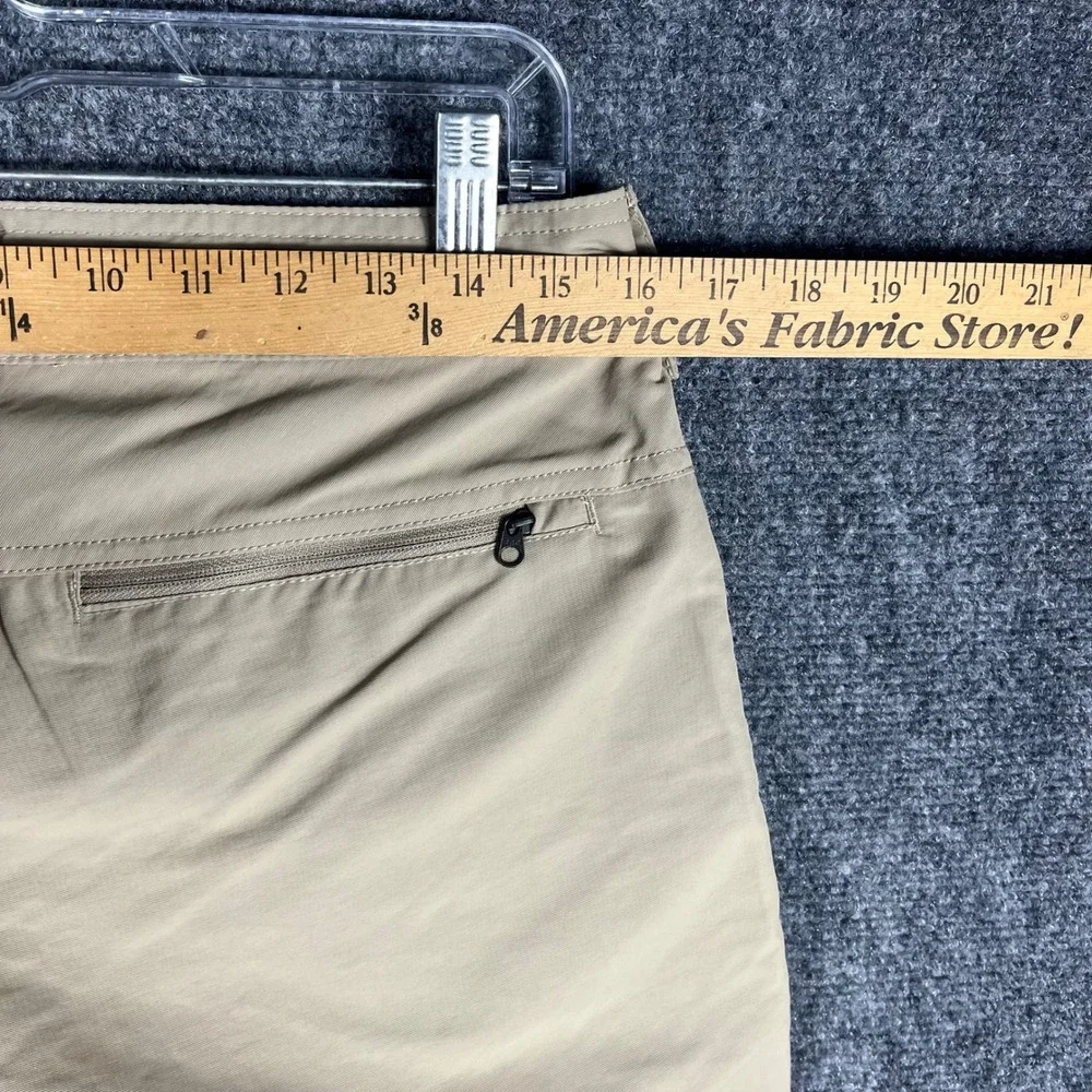 The North Face Hiking Pants Mens 30 Short Tan Nylon Technical Ankle Zip Straight